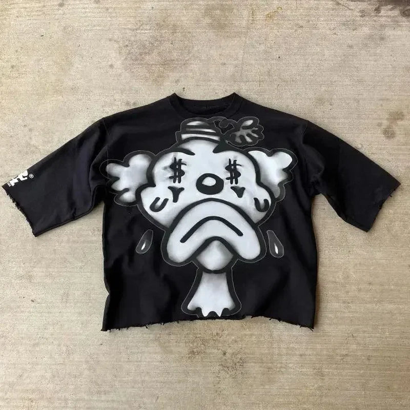 American Letter Graphic T Shirts Y2K Tops Oversized T Shirt Couples Pro Choice Harajuku Gothic Streetwear Vintage Men Clothing