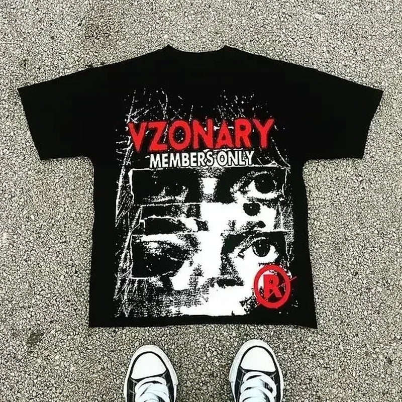 American Letter Graphic T Shirts Y2K Tops Oversized T Shirt Couples Pro Choice Harajuku Gothic Streetwear Vintage Men Clothing