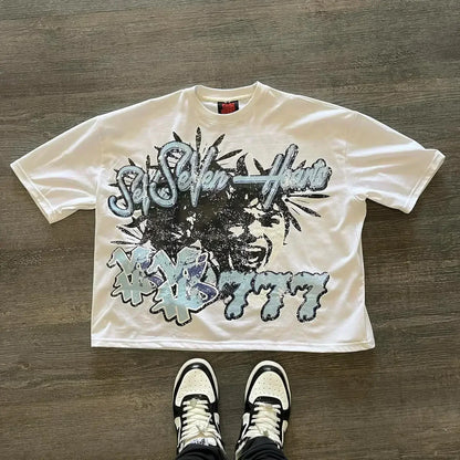 American Letter Graphic T Shirts Y2K Tops Oversized T Shirt Couples Pro Choice Harajuku Gothic Streetwear Vintage Men Clothing