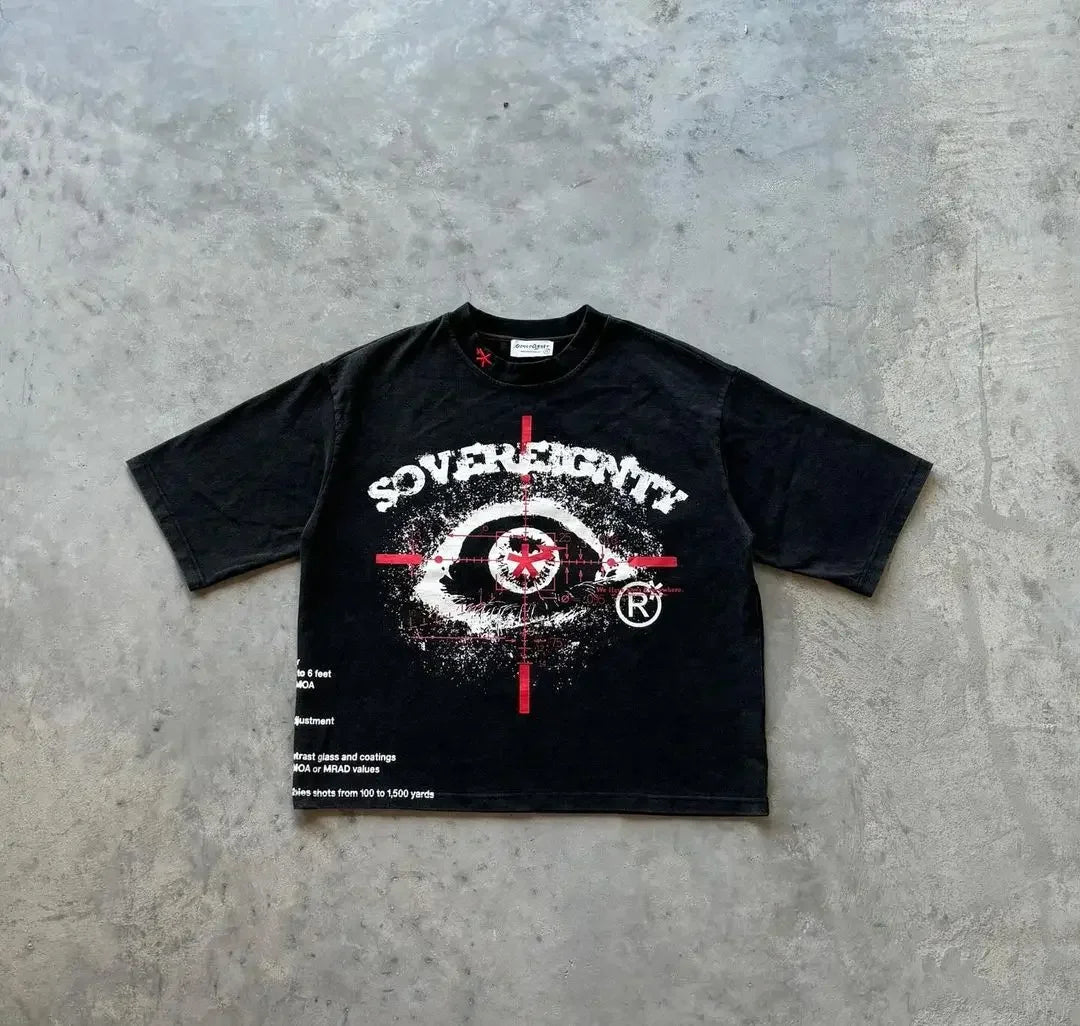 American Letter Graphic T Shirts Y2K Tops Oversized T Shirt Couples Pro Choice Harajuku Gothic Streetwear Vintage Men Clothing