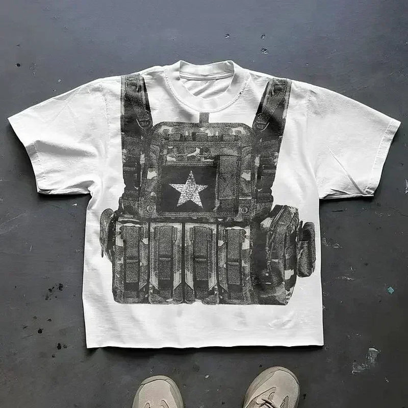American Letter Graphic T Shirts Y2K Tops Oversized T Shirt Couples Pro Choice Harajuku Gothic Streetwear Vintage Men Clothing