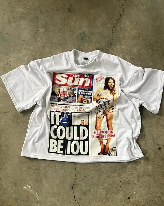 American Letter Graphic T Shirts Y2K Tops Oversized T Shirt Couples Pro Choice Harajuku Gothic Streetwear Vintage Men Clothing