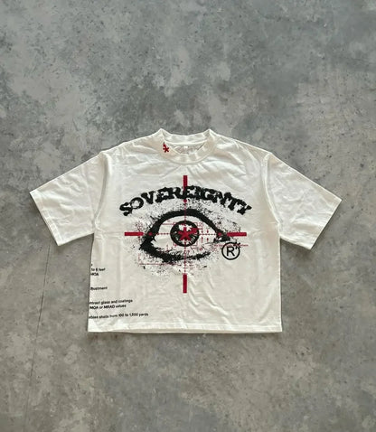 American Letter Graphic T Shirts Y2K Tops Oversized T Shirt Couples Pro Choice Harajuku Gothic Streetwear Vintage Men Clothing